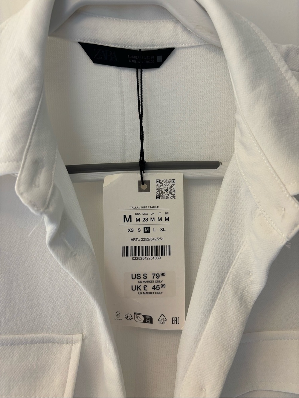 Zara White Maxi Shirt Dress with Button Front - Picture 2 of 3